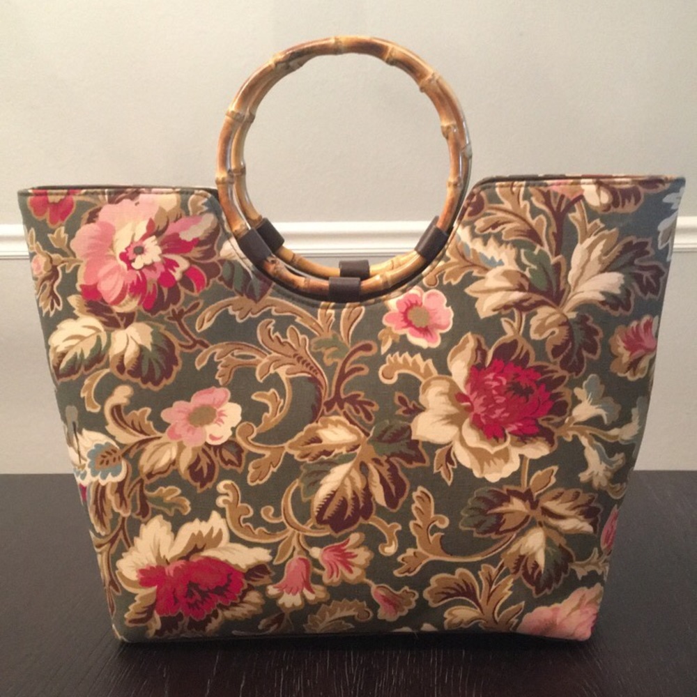 Sisters by Longaberger Majolica Garden Large Tote